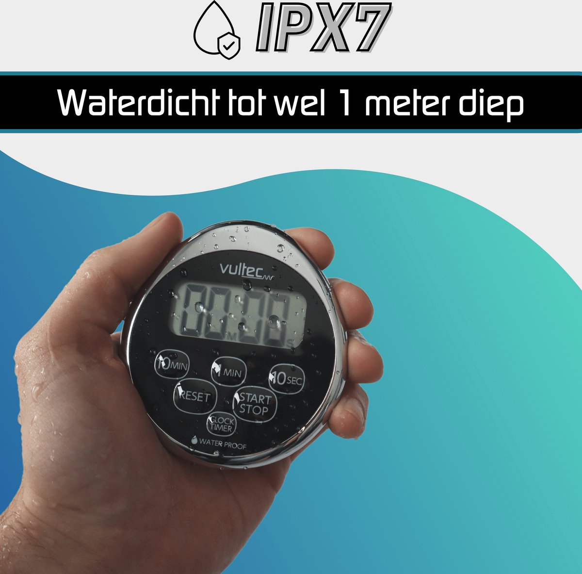 Douchetimer digitale waterdichte timer douche klok showertimer