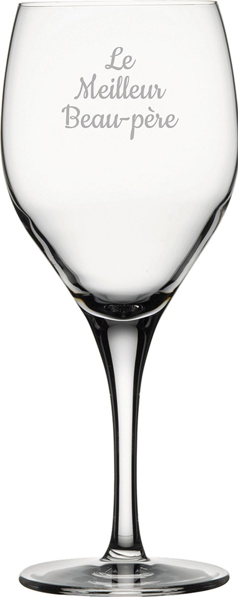 Witte wijnglas gegraveerd - 34cl - Le Meilleur Beau-père