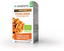 Arkopharma - Fenegriek Voor het Evenwicht van het Suikermetabolisme Gebrek en de Eetlust – 40 Capsules 2 per Dag