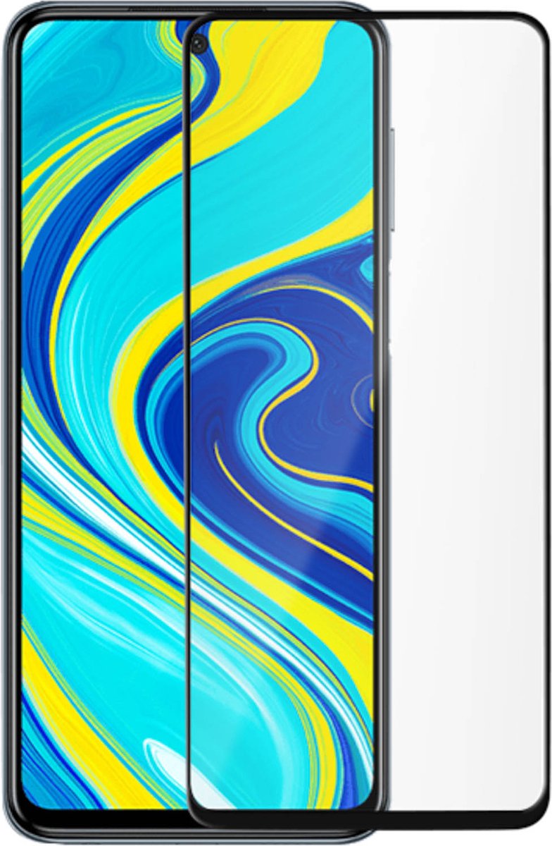 Redmi Note 9 Pro Max/9 Pro/9S gehard glas 9H afgeschuinde rand zwart