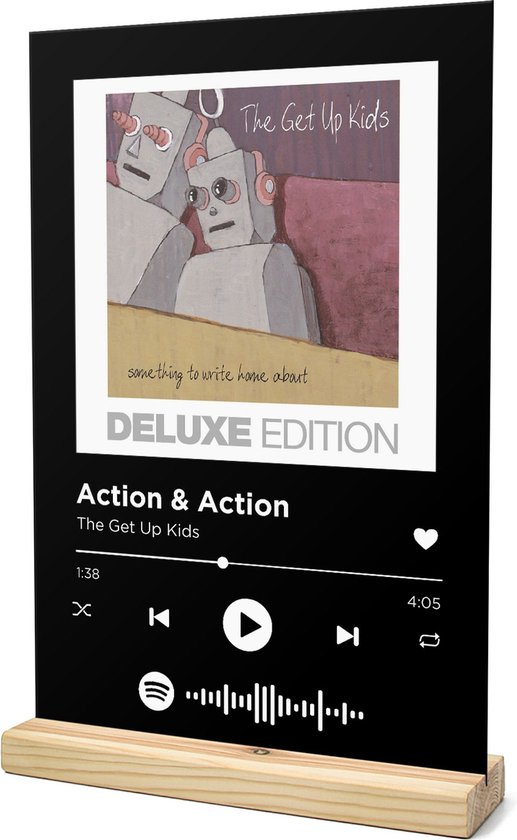 Songr Spotify Muziek Bordje - Action & Action - The Get Up Kids - 20x30 -  Zwart -... | bol.com