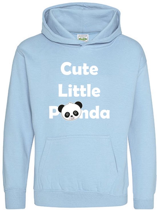 Pixeline Hoodie Cute Little Panda sky blue 1-2 jaar - Panda - Pixeline - Trui - Stoer - Dier - Kinderkleding - Hoodie - Dierenprint - Animal - Kleding