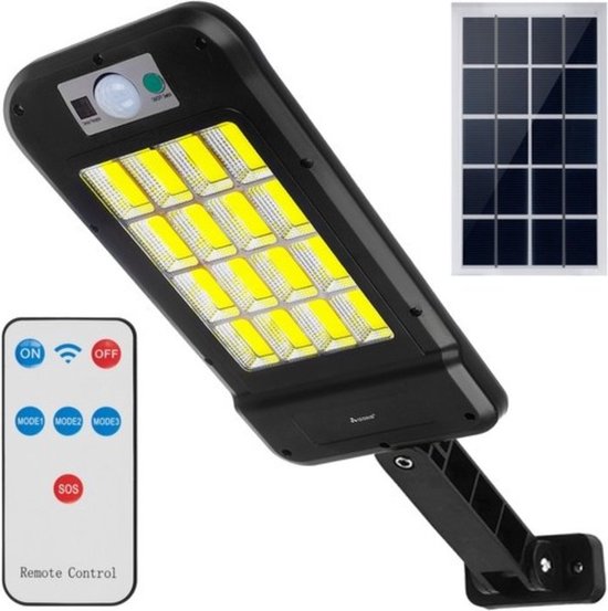 Izoxis - Solar Buitenlamp 240 LED's - Straatlamp - Zonneenergie met Sensor - 4 Modus - met Afstandsbediening