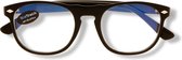 BlueShields NFB002 +0.00 Luciano beeldschermbril - Leesbril - zonder sterkte - Blauw licht filter lens - Glanzend zwart