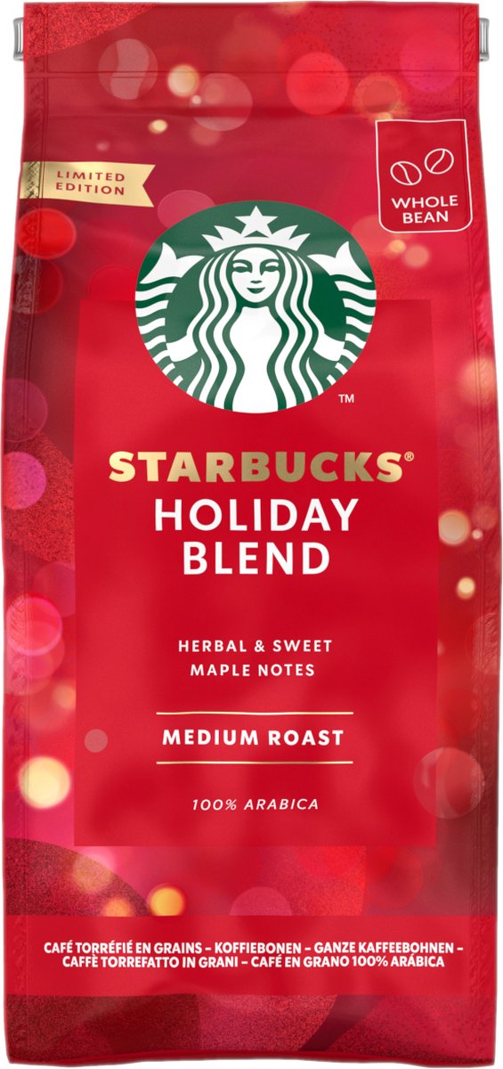 Starbucks Holiday Blend Medium Roast koffie - koffiebonen 190g