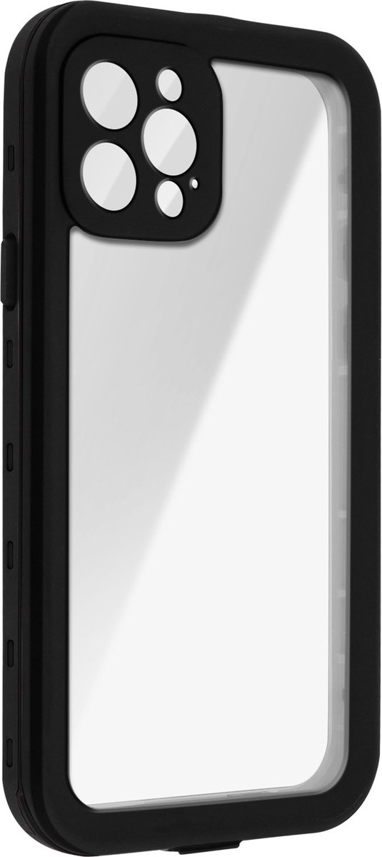 iPhone 12 Pro Hoes + Screenprotector Waterdicht 2m Redpepper – Zwart