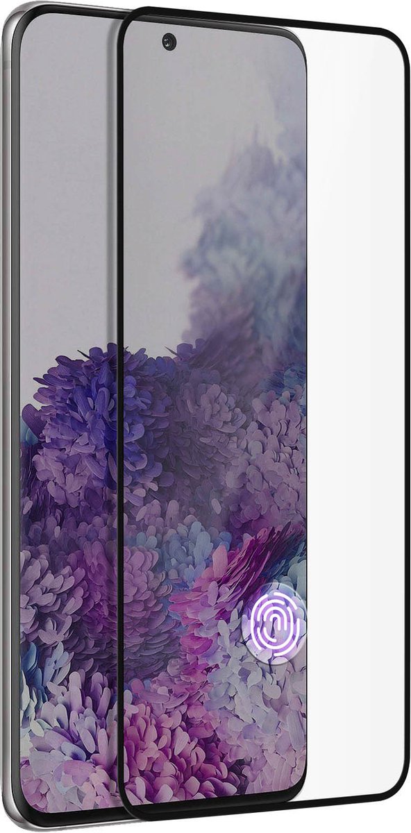 Geschikt voor Samsung Galaxy S20 Tempered Glass 9H Curved Akashi omlijnd zwart