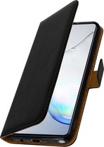 Geschikt voor Samsung Galaxy Note 10 Lite Lederen Folio-hoes Video-standaard zwart