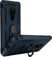 Geschikt voor Huawei Mate 20 Hybrid Case Video Support Ring donker blauw