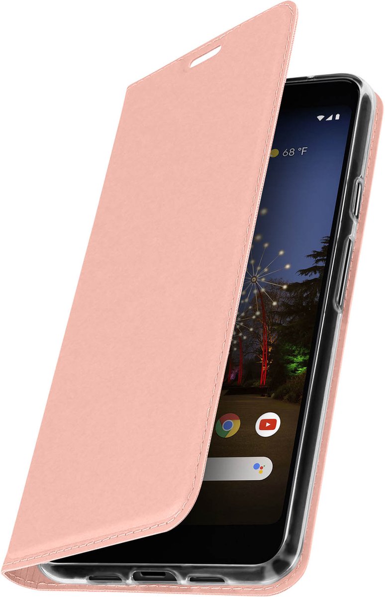 Geschikt voor Google Pixel 3A XL Cover Kaarthouder Videostandaard Dux Ducis champagne