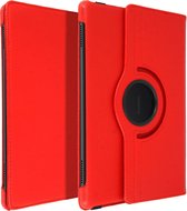 Convient pour Huawei MediaPad T5 10'' Flip Cover 360° Rotating Stand rouge