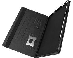 Avizar Hoesje Geschikt voor Lenovo Tab P12 Pro Portemonnee met Pasjeshouder en Standfunctie, Zwart