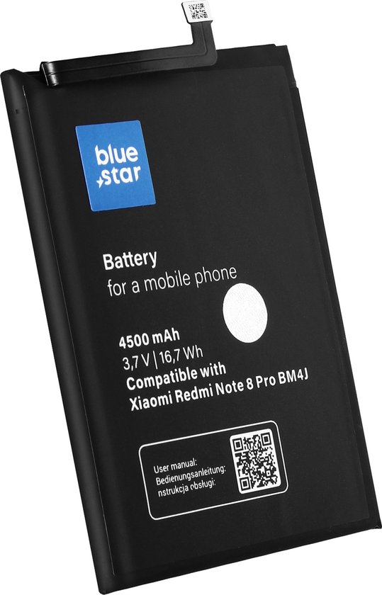 Batterie de remplacement Xiaomi Redmi Note 8 4500 Li-Ion Blue Star - Zwart