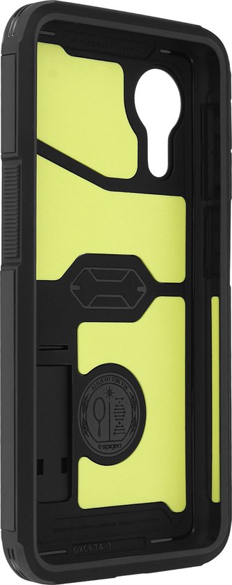 Foto: Spigen hoesje geschikt voor samsung galaxy xcover 5 spigen tough armor backcover smartphone zwart