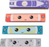 Speelgoed Mondharmonica Hout Voor Kinderen - Kleur Paars