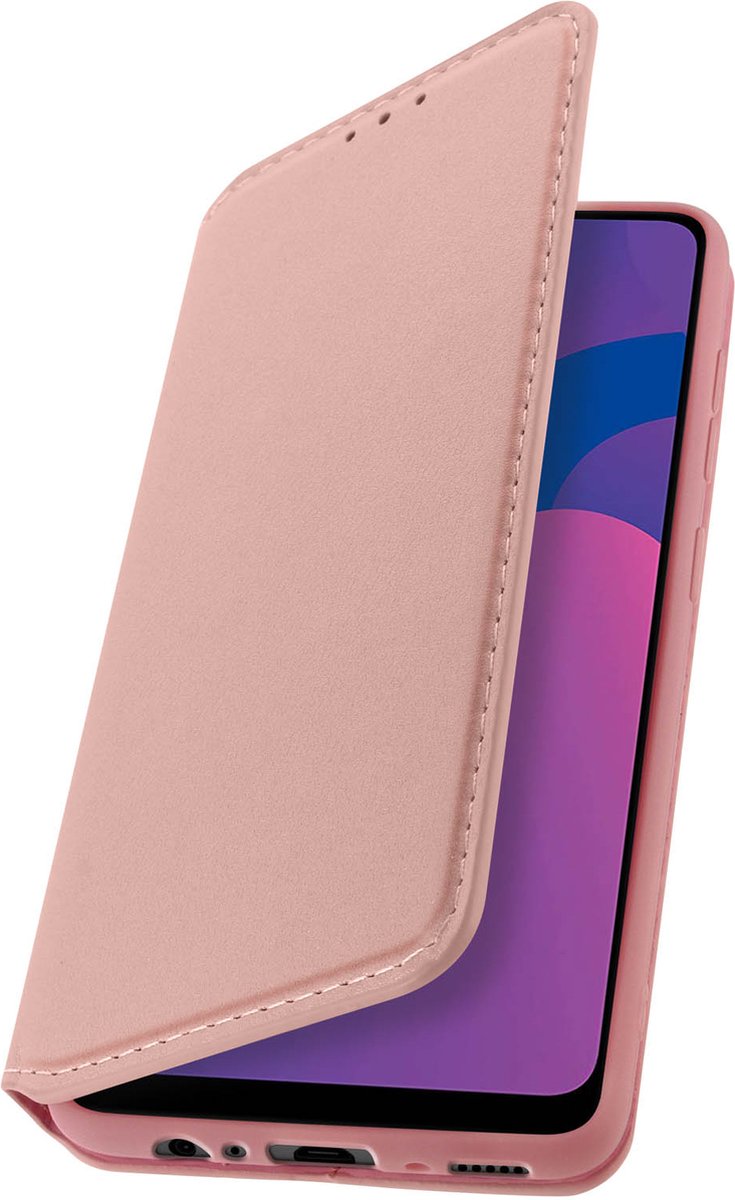 Hoes Geschikt voor Honor 9A klep portefeuille, video standaard champagne