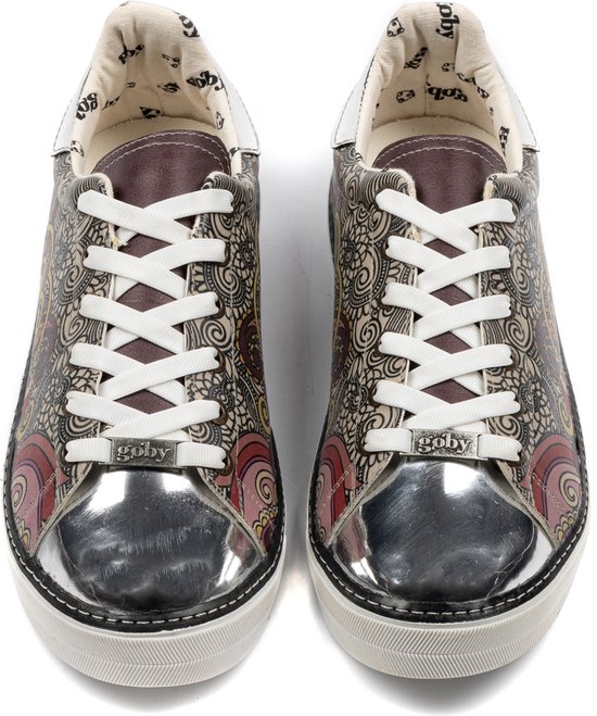 GOBY Laurens Sneakers – Handmade – Premium Kwaliteit – Mangala Print – Maat 35