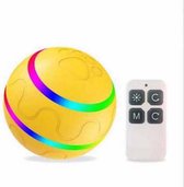 Intelligente automatische roterende waterproef led bal met afstandsbediening - geel