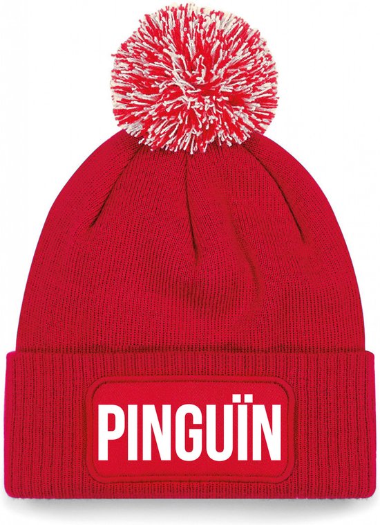 Gebreide muts met pompon - ZWART - 8.00