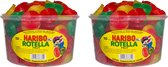 Haribo Fruit Rotella snoep - 150 stuks - 1200g x 2