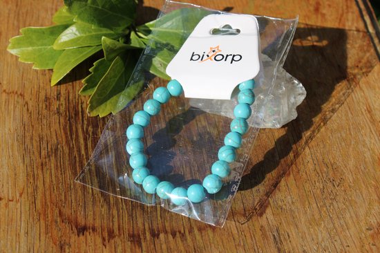Bixorp Gems Turkoois Edelstenen Armband - Gepolijste Edelsteen Kralenarmband