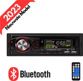 Bol.com Autoradio met Bluetooth voor alle auto's - USB AUX en Handsfree - Afstandsbediening - Verlicht - Enkel DIN Auto Radio me... aanbieding