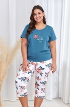 Taro Short Pyjama - met 3/4 broek - Joyce - 100% Katoen. Maat XXL.