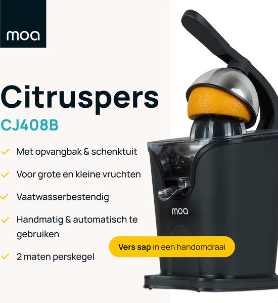 MOA Citruspers - Citrusjuicer - Elektrische Sinaasappelpers - Citroenpers -  2... | bol.com