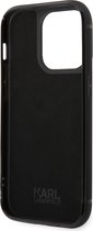 Coque arrière pour iPhone 14 Pro - Karl Lagerfeld - Zwart uni - Simili cuir