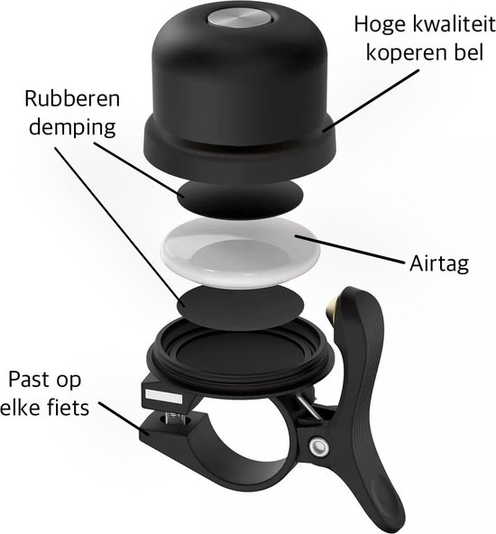 J&J™ Apple AirTag Bicycle Bell - Accessoires de vélo - 2023 Haute