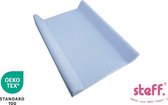 steff - aankleedkussen - met opstaande randen 70x50 cm - blauw - kwaliteitslabel OEKO-TEX standard 100