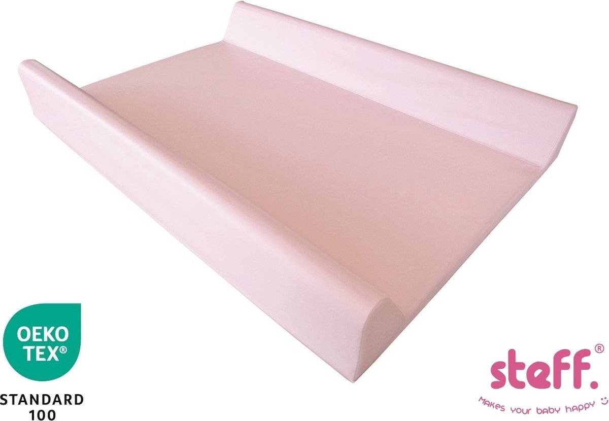 Goedkoopste Steff - aankleedkussen - met opstaande randen 70x50 cm - roze - kwaliteitslabel OEKO-TEX standard 100