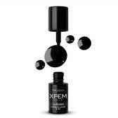 XFEM Zwart UV/LED Hybrid Gellak 6ml. #002 - Zwart - Glanzend - Gel nagellak