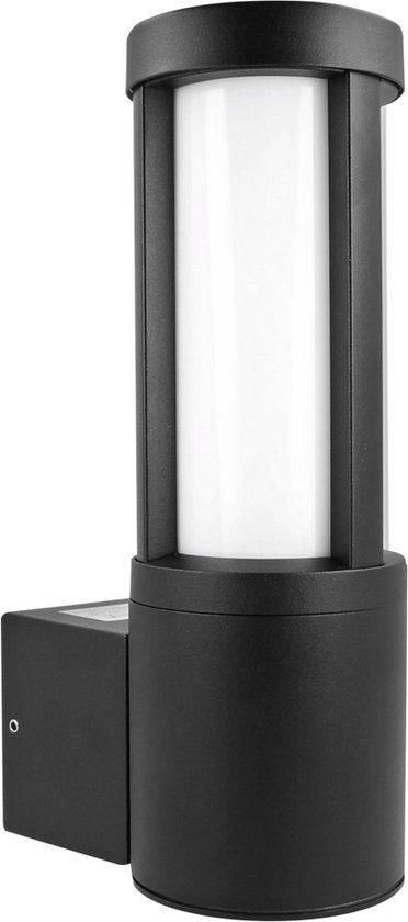 Applique LED d'extérieur (IP54) - Alesund - Zwart - 9W - Lumière blanc chaud (3000K)