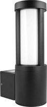 LED Wandlamp buiten (IP54) - Alesund - Zwart - 9W - Warm wit licht (3000K)