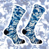 Sock My Blue Flower - herensokken - 43-46 - naadloos - Vaderdag Cadeau - leuke sokken