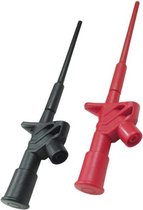 Meetklemset (2 stuks) - Rood en Zwart - Testklem - Multimeter - Oscilloscoop