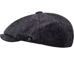 Flat Cap - Vintage Zwart - Coppola cap - flat cap heren - Baret Heren - Hoed - Cadeau Man - One Size - gebaseerd op Peaky Blinders