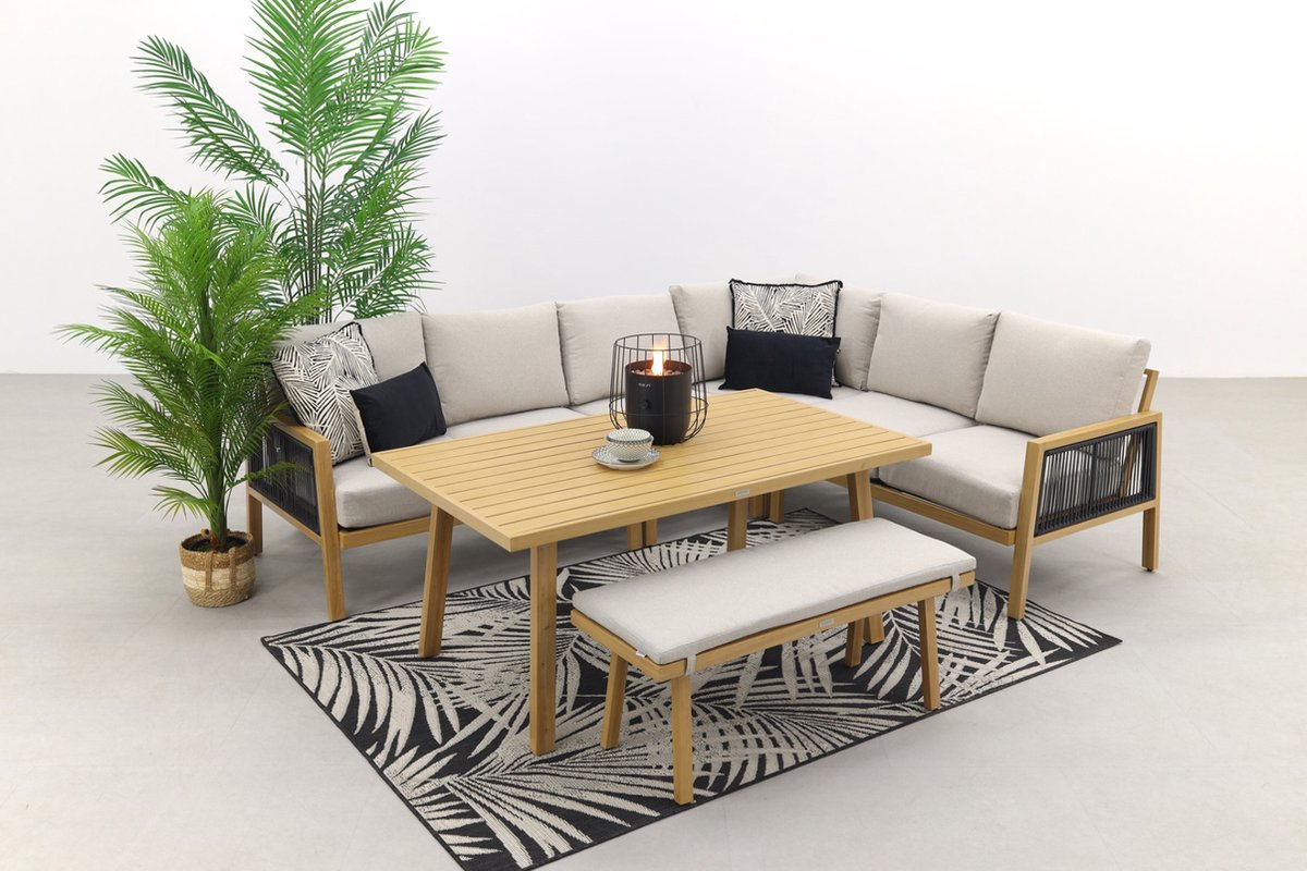 Garden Impressions Decala lounge dining set met bankje 6delig