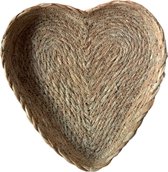 Floz Design mandje hartvorm - hartvorm bakje - cadeau hart - 20 cm - fairtrade