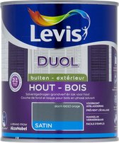 Levis Duol - Hout Buiten - Primer & Lak - Satin - Storm - 0.75L