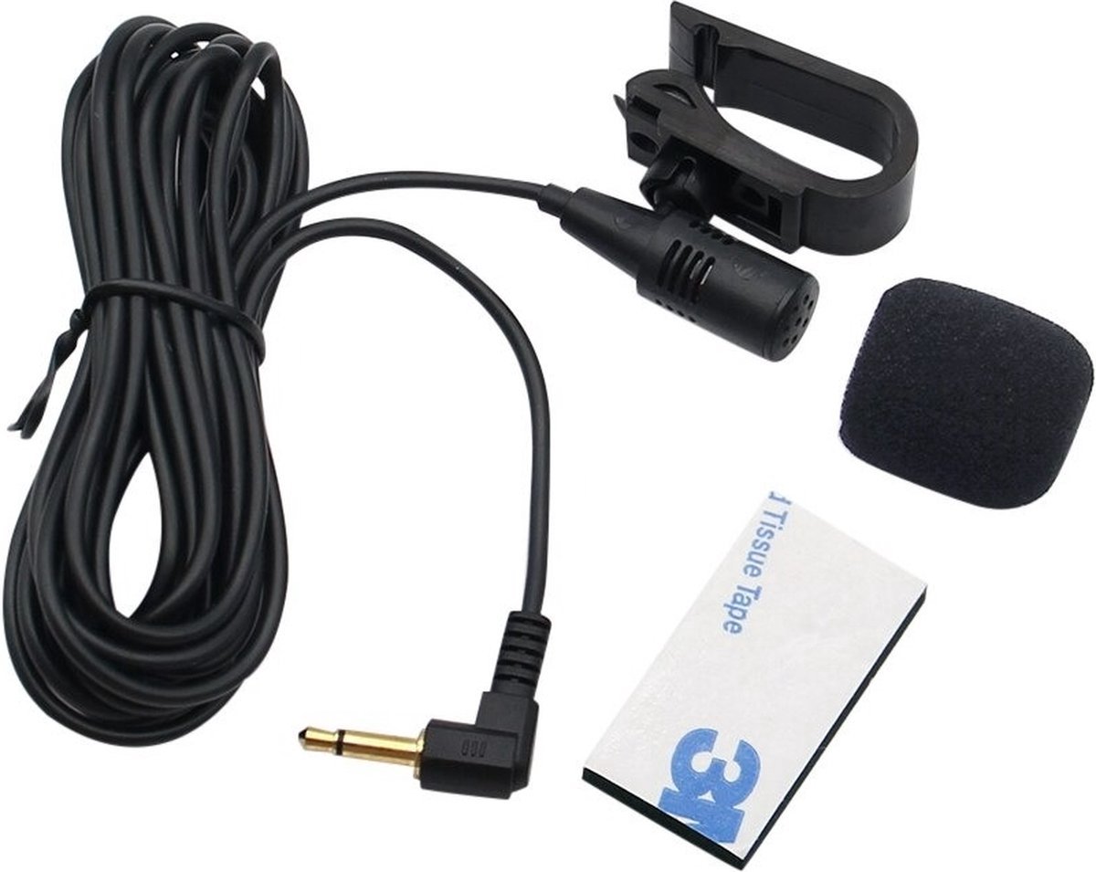 microfoon voor autoradio 3,5mm jack Voor Pioneer Kenwood Jvc Autoradio Carkit Bluetooth Aux DVD - Merkloos