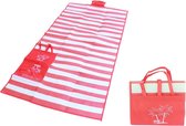 Bol.com Strandmat met Opblaasbaar Kussen - Opvouwbaar - Rood aanbieding