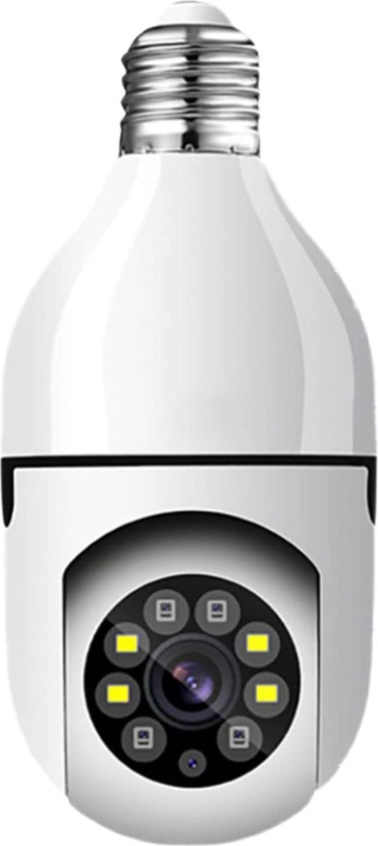 YSM CAM - IP Camera - E27 Lamp Aansluiting - Beveiligingscamera - Spy Camera - Bewegingsdetectie - Draadloos Wifi - Nachtvisie - 1080P HD - 360 Graden - Ingebouwde Led Verlichting