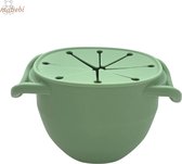 Mabebi - Eetkom voor peuters/ kleuters - Baby eetbord met spiraalopening - Snackkom - Grabbelkom inklapbaar - Groen