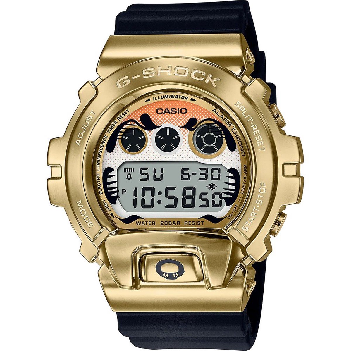 Casio G-Shock Daruma GM-6900GDA-9ER Horloge - Kunststof - Zwart - Ø 45 mm