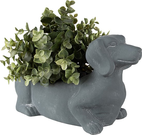 PAFEN 2 x bloembak, bloempot met houders, 38 x 18 x 16,2 cm, plantenpot, irrigatiesysteem, balkonbak, plantenbakken, bruin