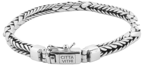 Jonline Citta Vithi Bracelet bouddha fait main en argent modèle 8 taille XL