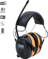 Protection auditive Soul Taine avec Radio - DAB + - Cache-oreilles avec entrée Bluetooth et AUDIO - Rechargeable - Sac inclus - Oranje | EAR-205-O+