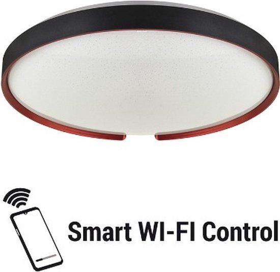 Smart LED Plafondlamp - Slimme Plafonniere - Appbesturing - Ø 39.5 cm - iOS & Android - 2.4 Ghz WiFi - 24W - 2810 Lumen - Warm tot Koelwit licht